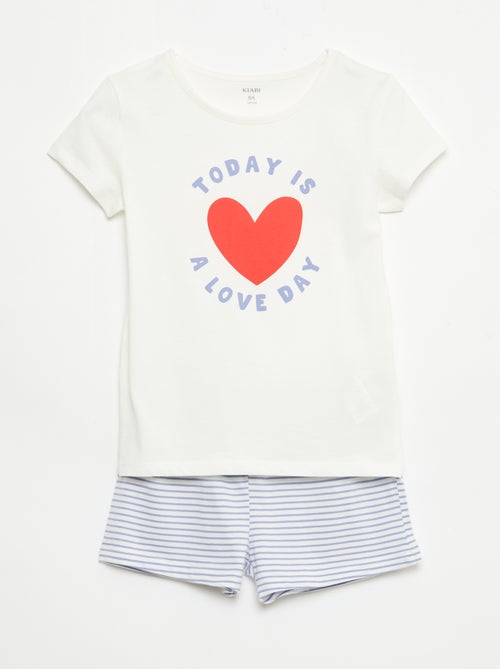 Set di 2 completi pigiama corti in jersey di cotone - Kiabi