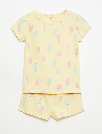 Set di 2 completi pigiama corti in jersey di cotone