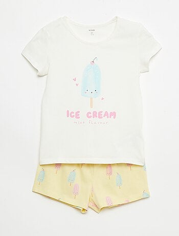 Set di 2 completi pigiama corti in jersey di cotone