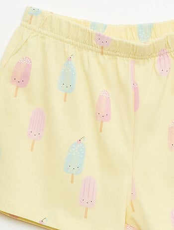 Set di 2 completi pigiama corti in jersey di cotone