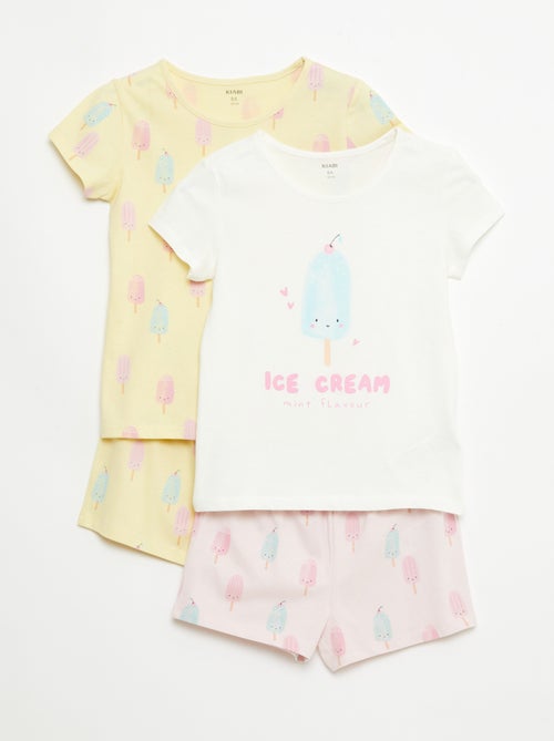 Set di 2 completi pigiama corto in jersey di cotone - Kiabi