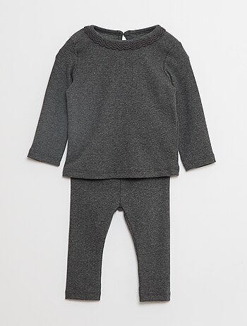 Set di 2 completini t-shirt + leggings - 2 pezzi