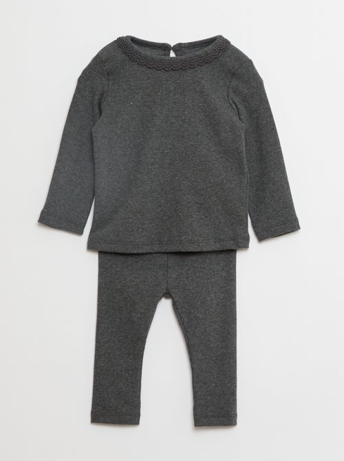 Set di 2 completini t-shirt + leggings - 2 pezzi - Kiabi