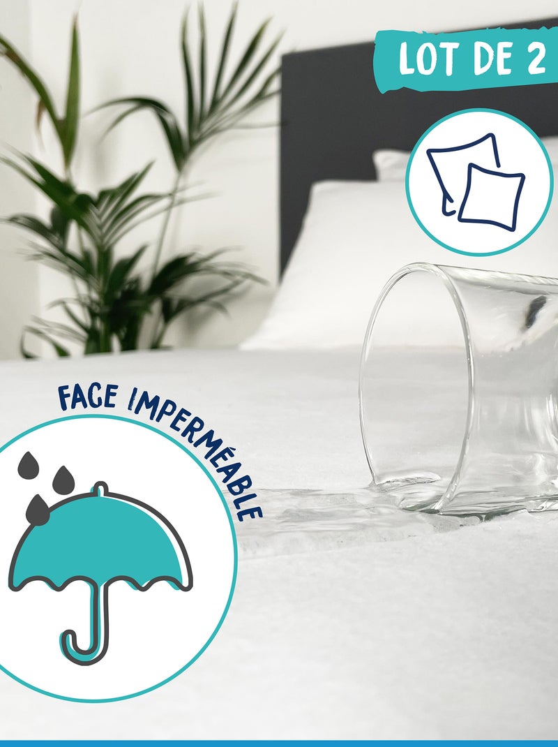 Set di 2 copricuscini impermeabili BIANCO - Kiabi