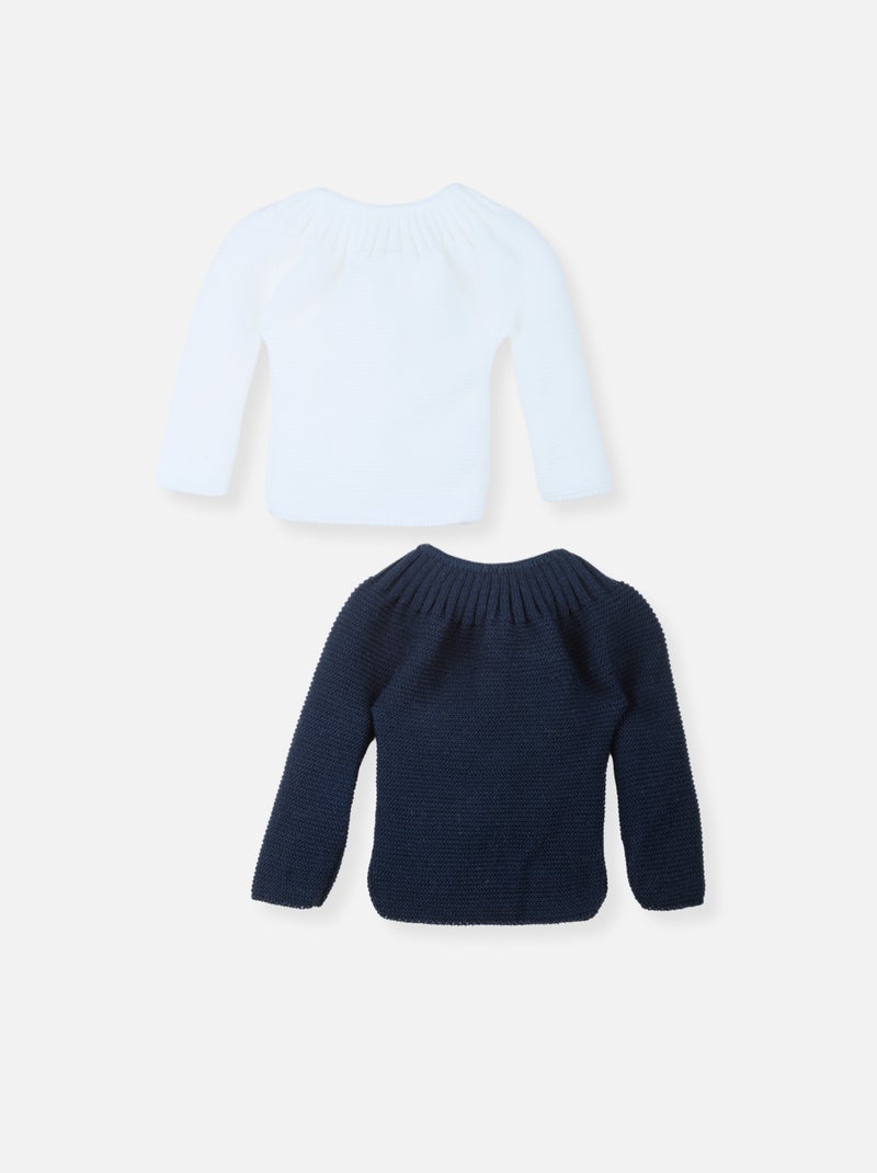 Set di 2 coprifasce Bianco Blu marino - Kiabi
