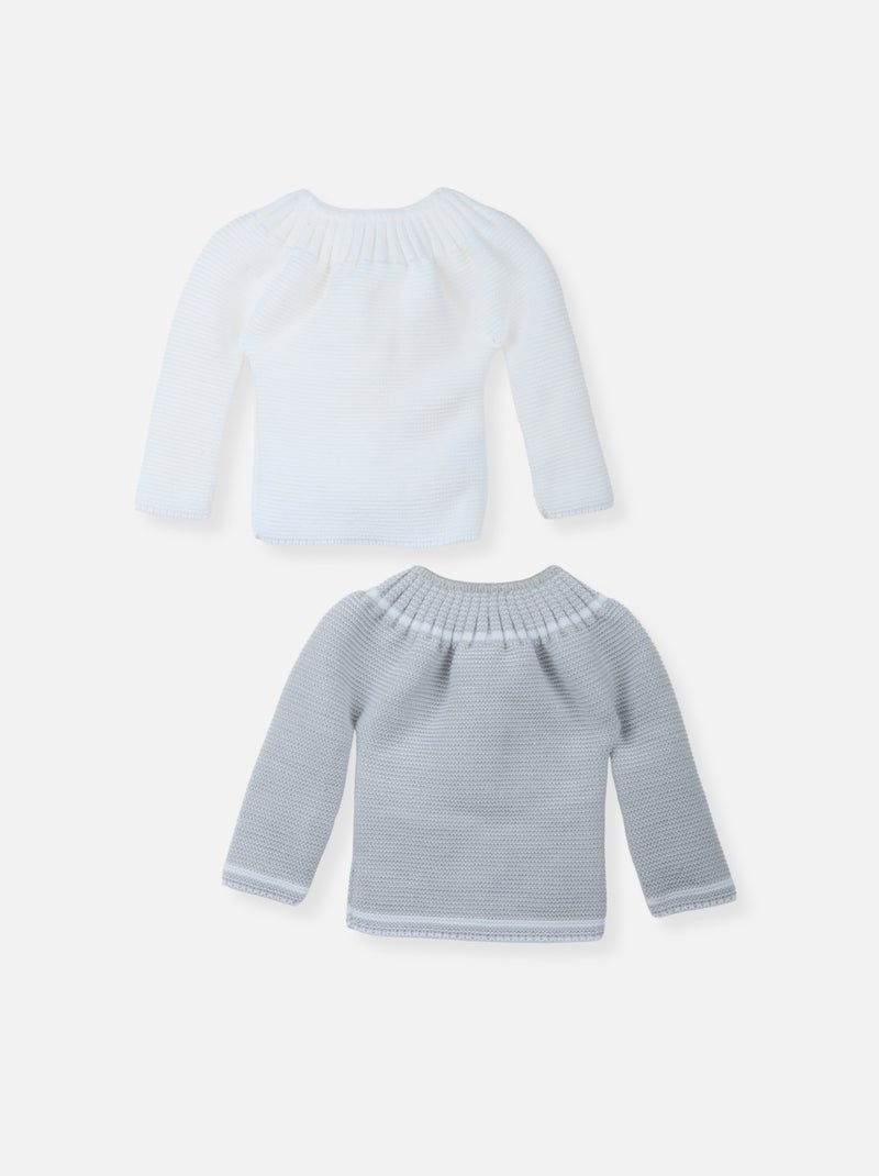 Set di 2 coprifasce Bianco Grigio - Kiabi