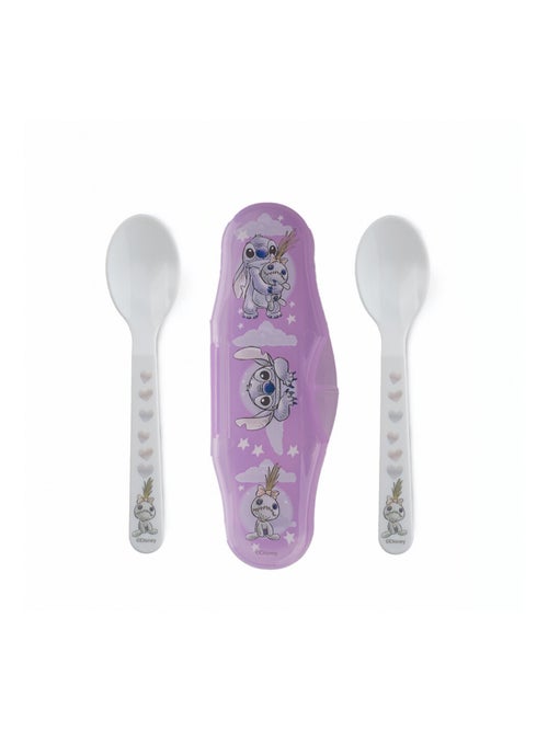 Set di 2 cucchiaini per bambini Disney Lilo & Stitch con astuccio da trasporto - Kiabi