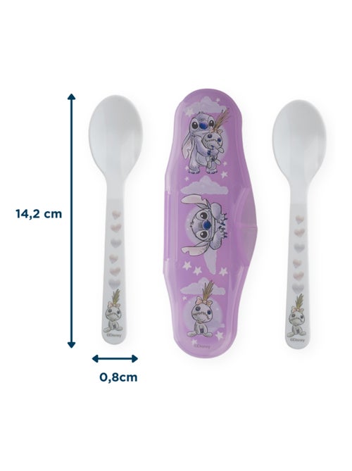 Set di 2 cucchiaini per bambini Disney Lilo & Stitch con astuccio da trasporto - Kiabi
