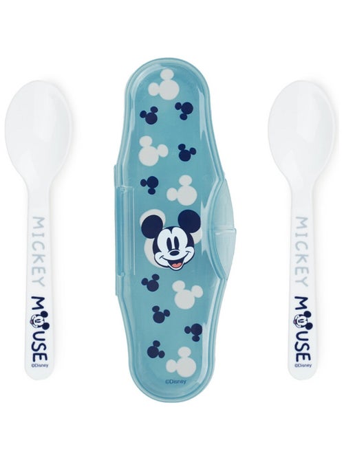 Set di 2 cucchiaini per bambini Mickey Mouse Thermobaby con astuccio di trasporto - Kiabi Set di 2 cucchiaini per bambini Mickey Mouse Thermobaby con astuccio di trasporto - Kiabi