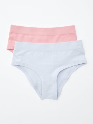Set di 2 culotte a coste