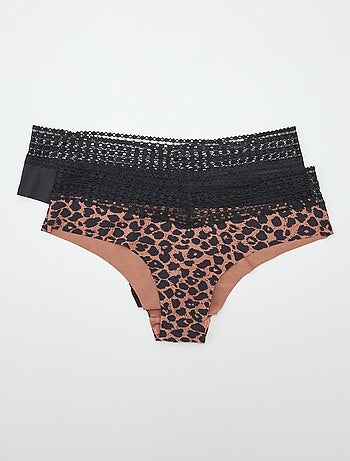 Set di 2 culotte con pizzo