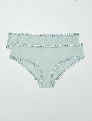 Set di 2 culotte cotone