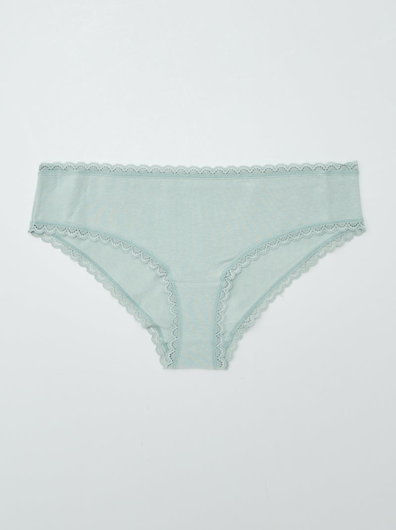 Set di 2 culotte cotone VERDE - Kiabi