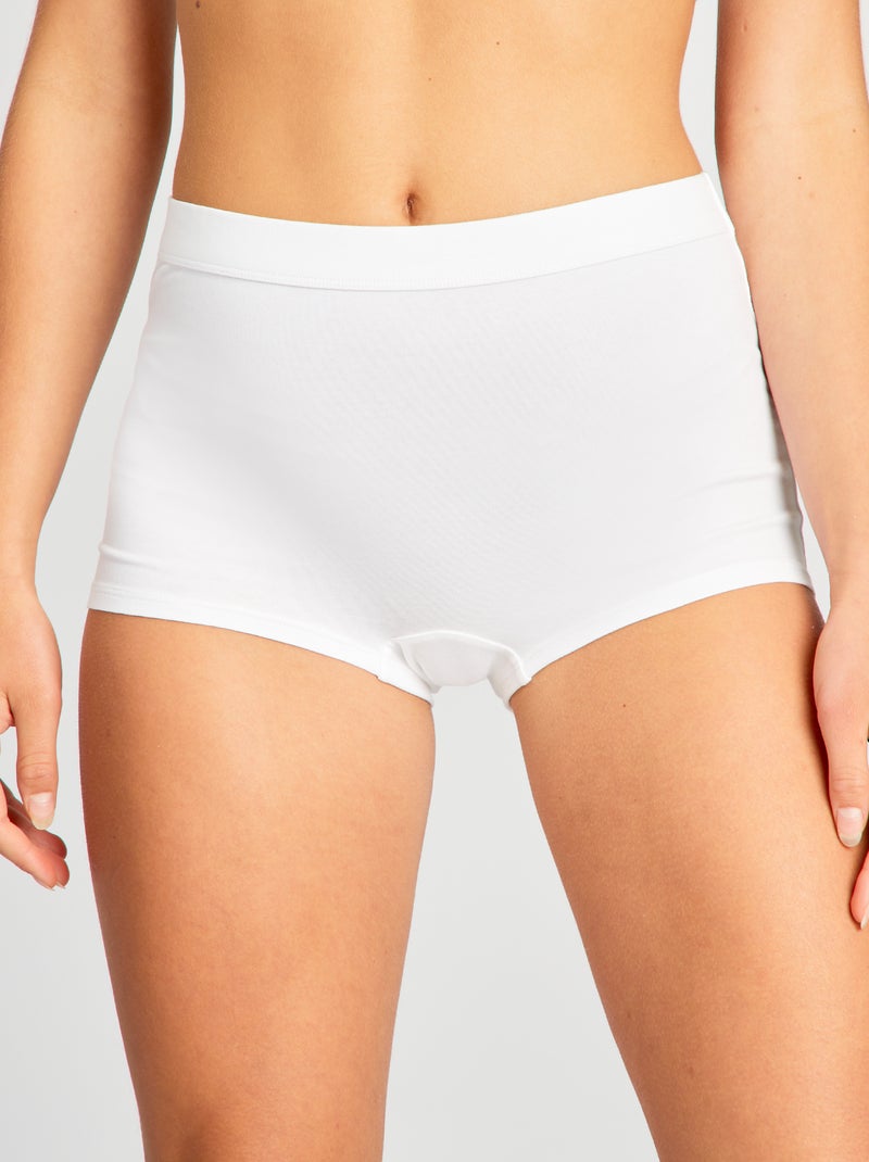 Set di 2 culotte in cotone BIANCO - Kiabi