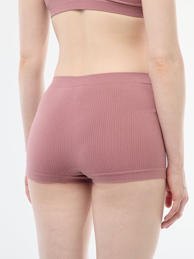 Set di 2 culotte in maglia a coste Rosa - Kiabi