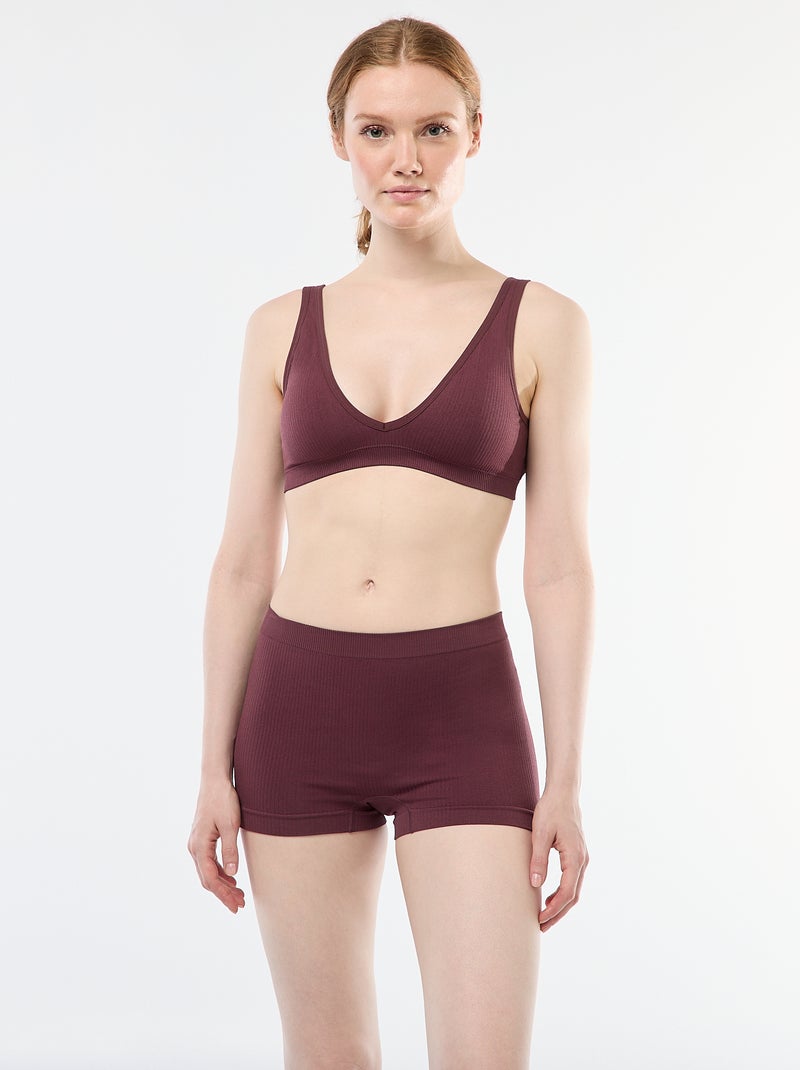 Set di 2 culotte in maglia a coste Rosa - Kiabi