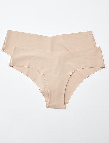 Set di 2 culotte invisibili in microfibra