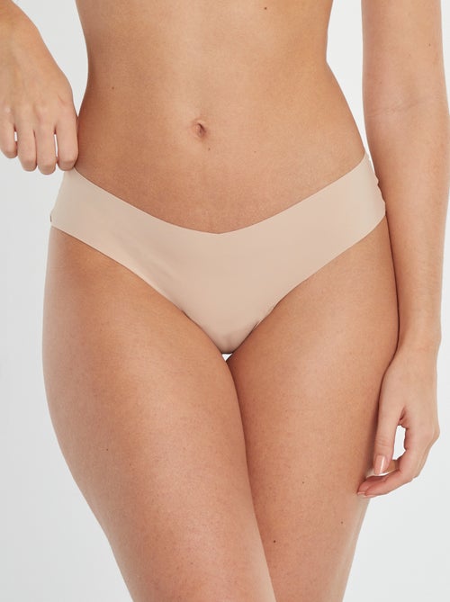 Set di 2 culotte invisibili in microfibra - Kiabi