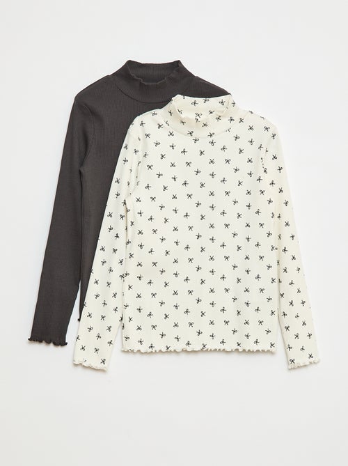 Set di 2 dolcevita a coste - Kiabi