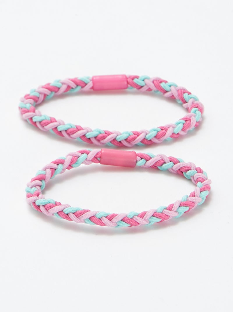 Set di 2 elastici + 2 fermagli ROSA - Kiabi