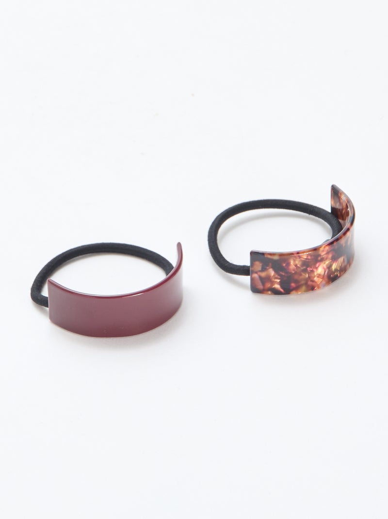 Set di 2 elastici con bijoux Rosso - Kiabi