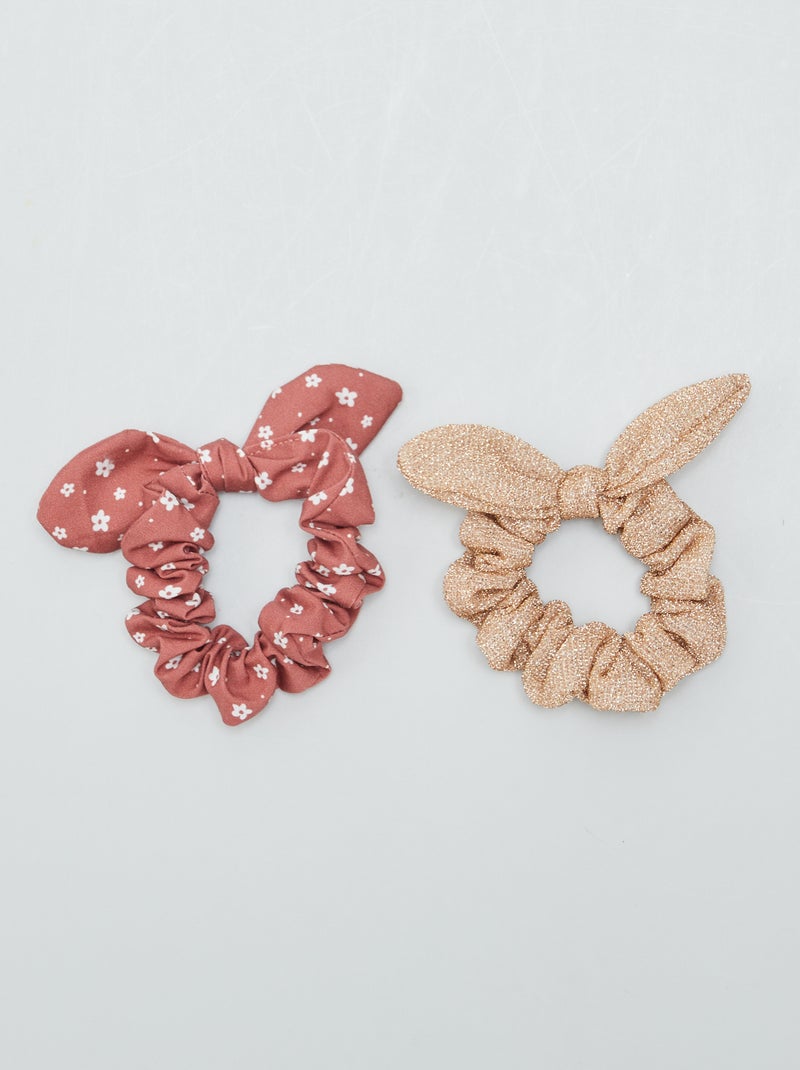 Set di 2 elastici per capelli annodati ROSA - Kiabi