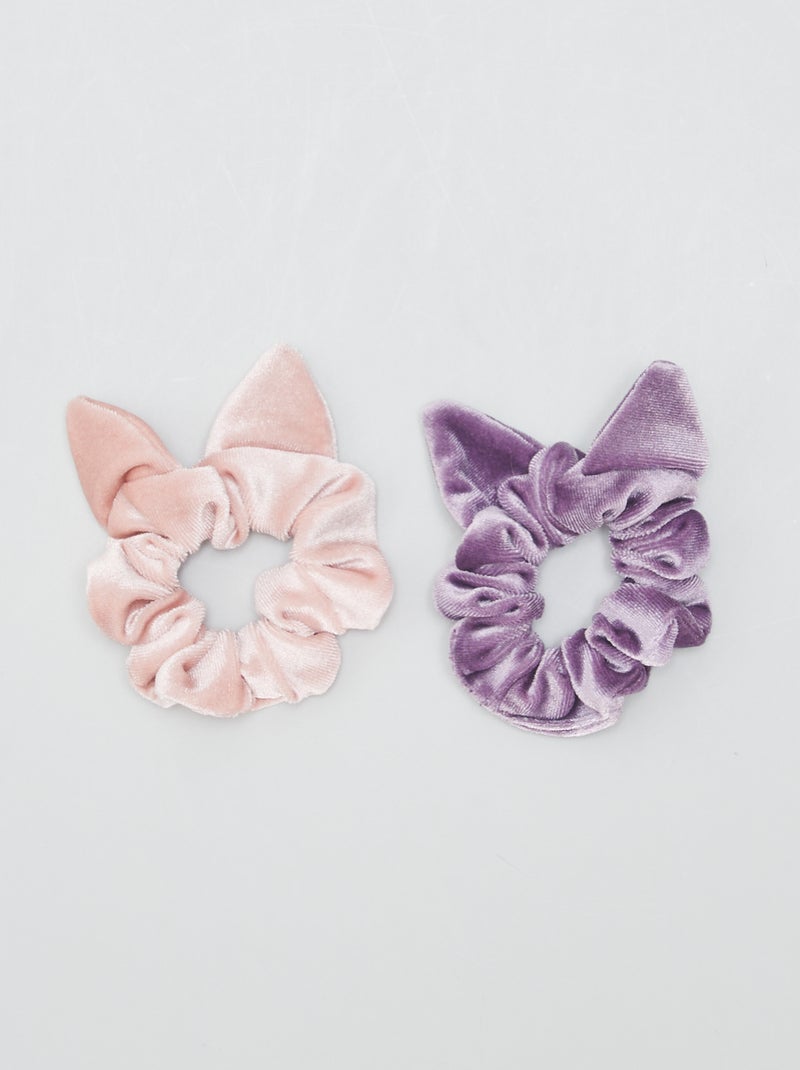 Set di 2 elastici per capelli in velluto gatto - Kiabi