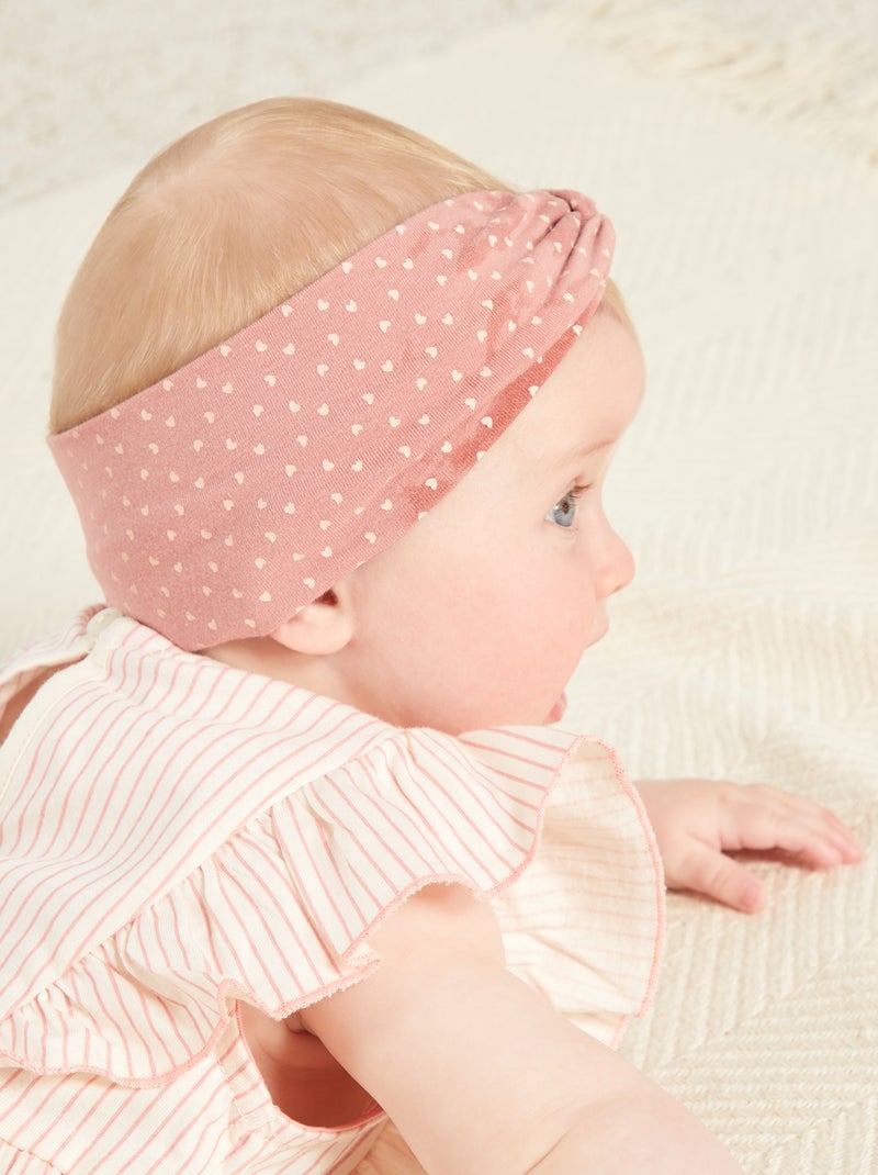 Set di 2 fasce in jersey ROSA - Kiabi