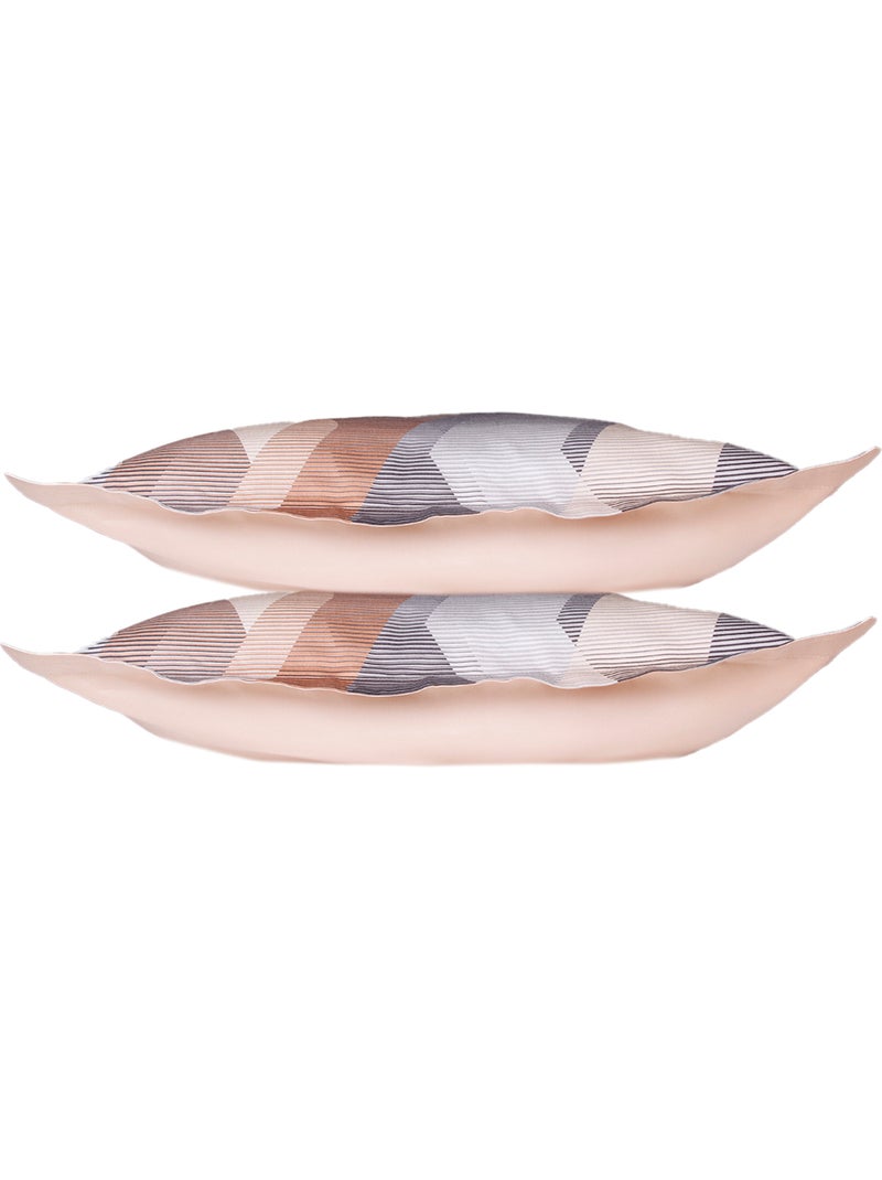 Set di 2 federe raso di cotone Beige grigio - Kiabi
