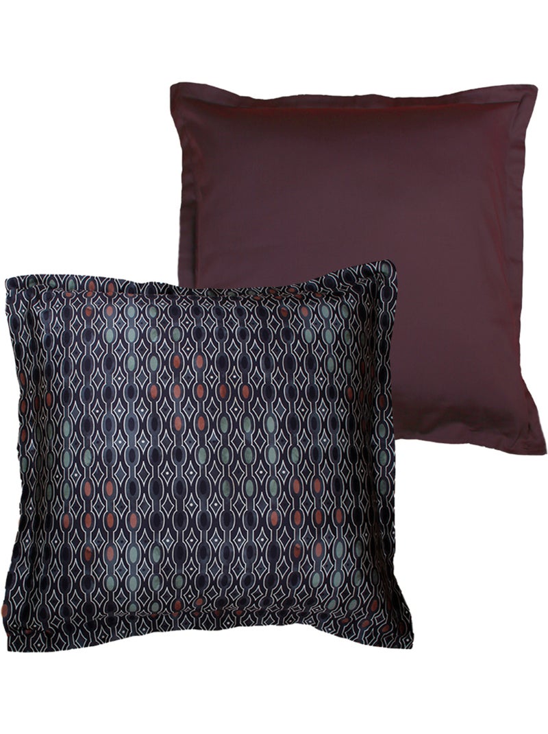 Set di 2 federe raso di cotone Blu marino - Kiabi