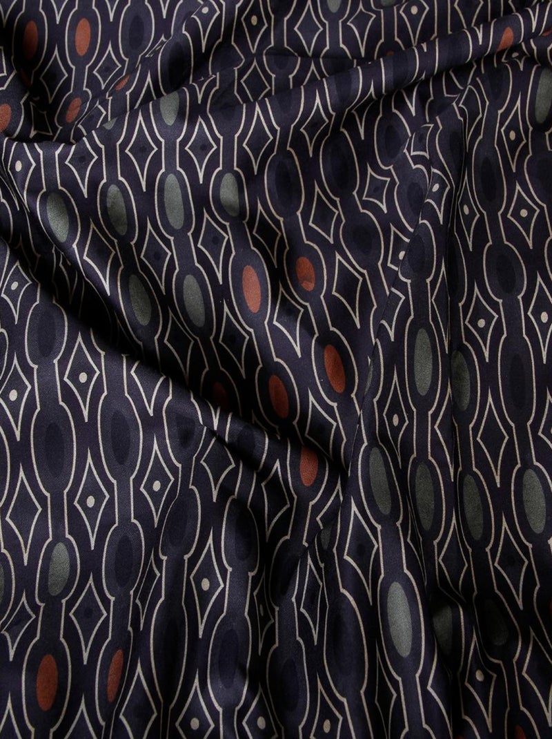 Set di 2 federe raso di cotone Blu marino - Kiabi