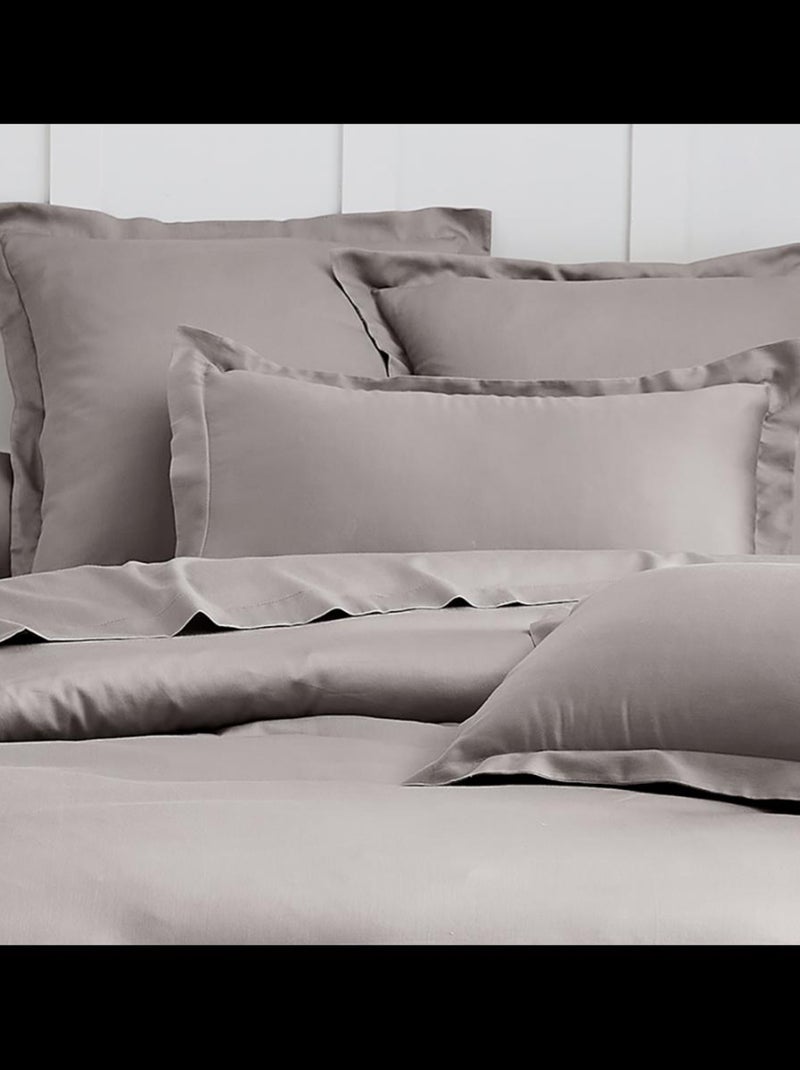 Set di 2 federe raso di cotone Grigio - Kiabi