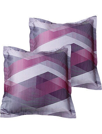 Set di 2 federe raso di cotone