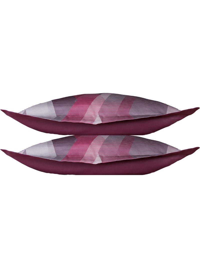 Set di 2 federe raso di cotone Viola - Kiabi