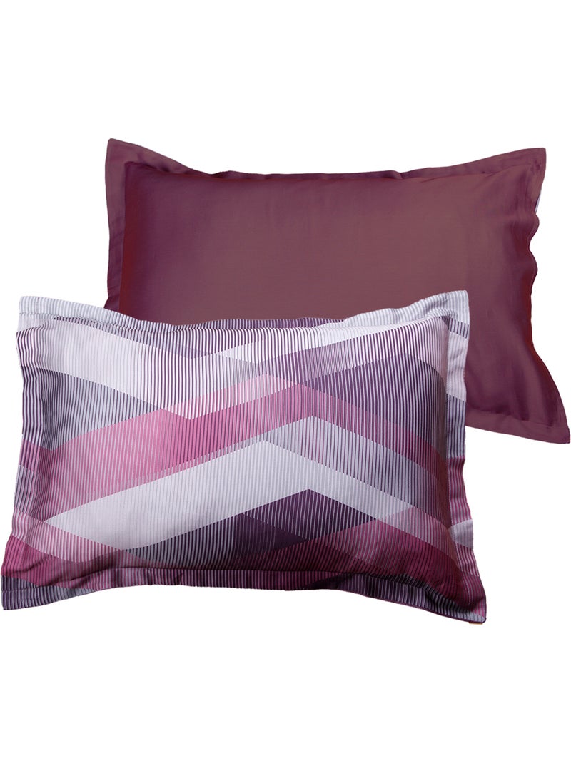 Set di 2 federe raso di cotone Viola - Kiabi