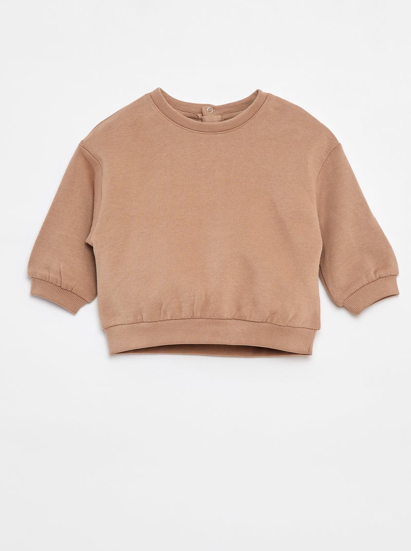 Set di 2 felpe a tinta unita oversize Beige - Kiabi