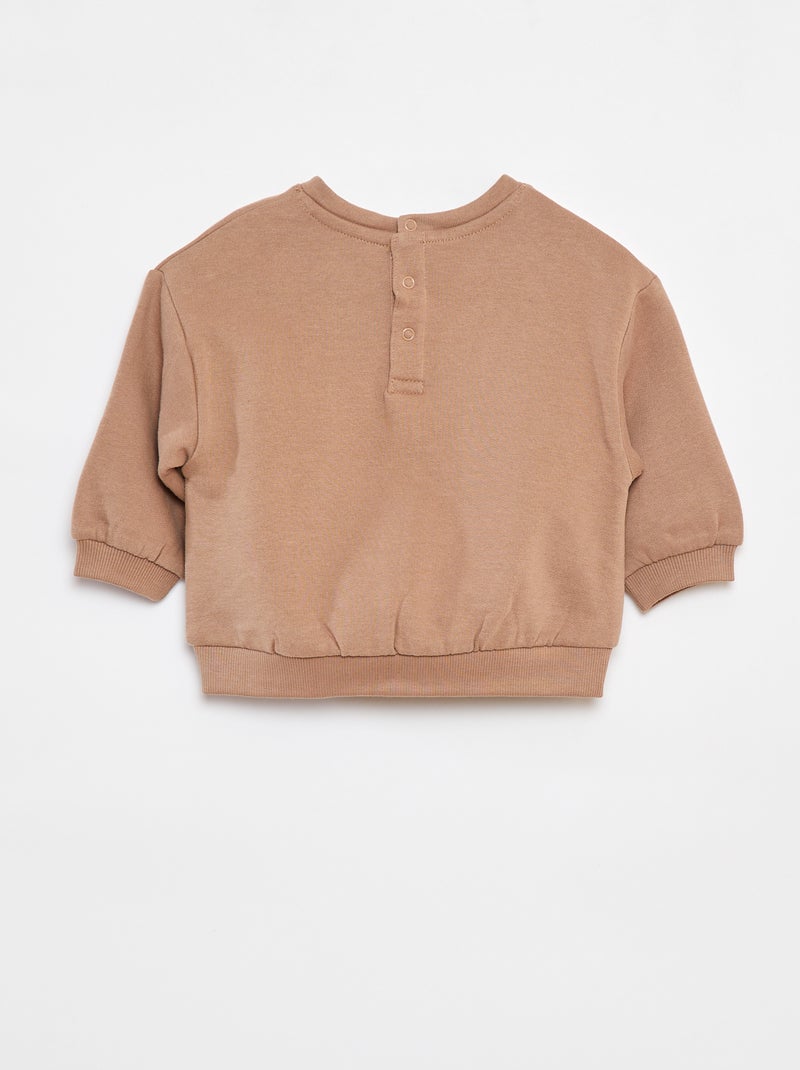 Set di 2 felpe a tinta unita oversize Beige - Kiabi
