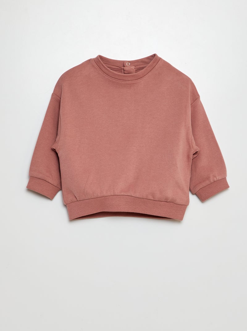 Set di 2 felpe a tinta unita oversize ROSA - Kiabi