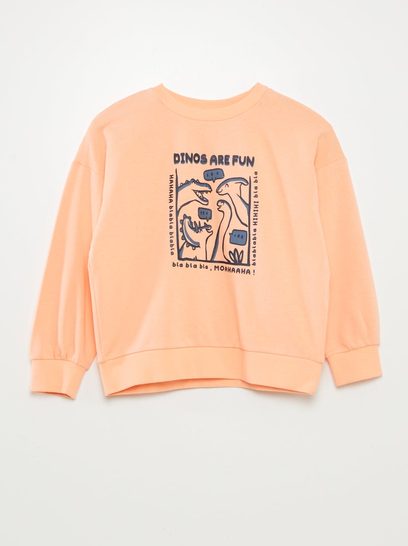 Set di 2 felpe con scollo tondo ARANCIONE - Kiabi