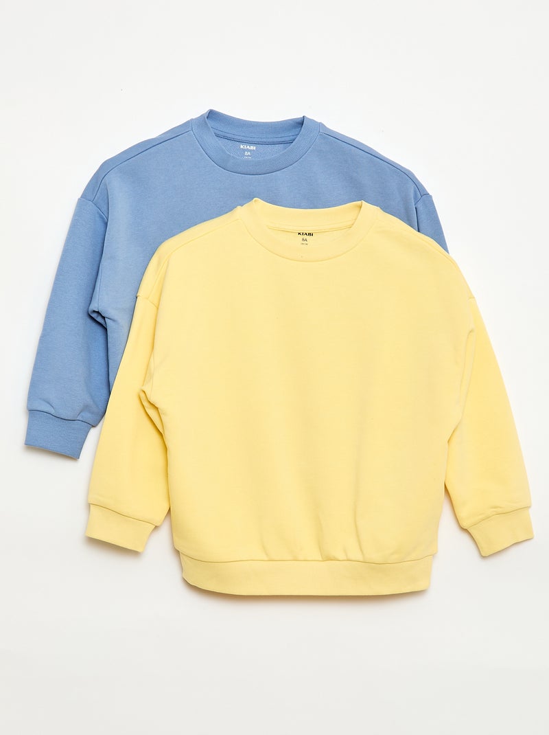 Set di 2 felpe french terry in cotone Giallo - Kiabi