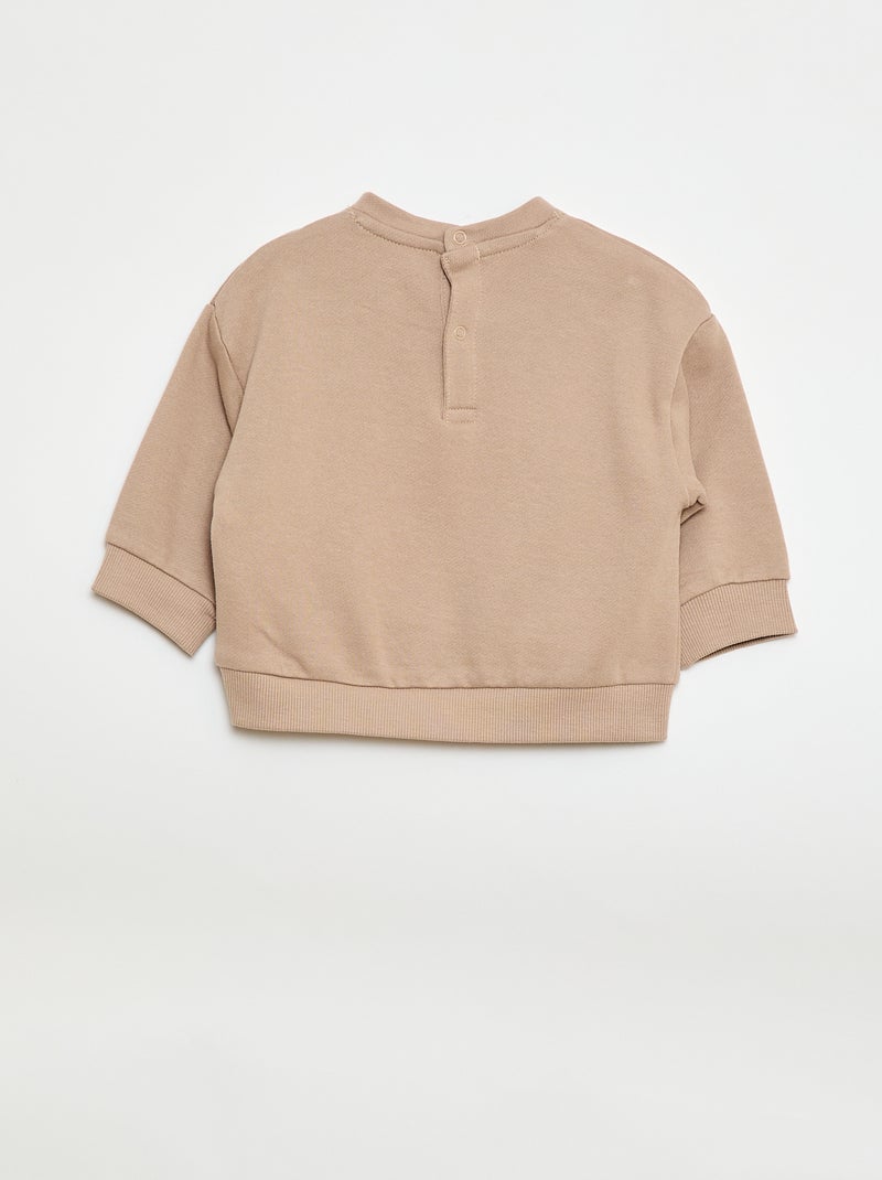 Set di 2 felpe in french terry Beige - Kiabi