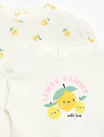 Set di 2 felpe in mollettone leggero (French Terry) - 2 pezzi