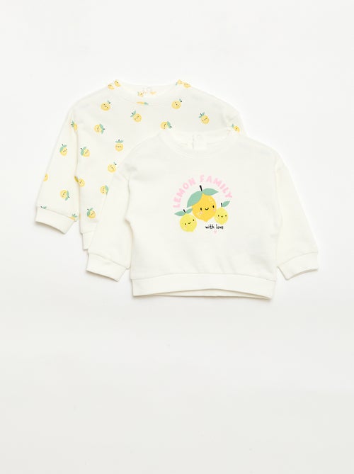 Set di 2 felpe in mollettone leggero (French Terry) - 2 pezzi - Kiabi