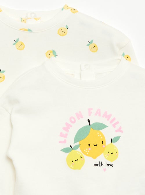 Set di 2 felpe in mollettone leggero (French Terry) - 2 pezzi - Kiabi