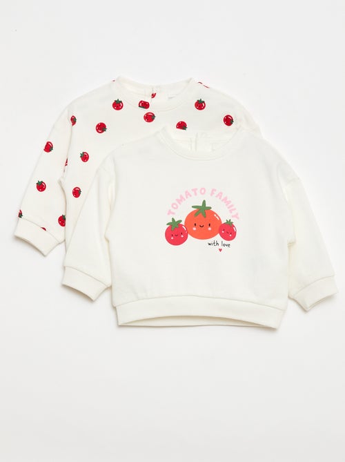 Set di 2 felpe in mollettone leggero (French Terry) - 2 pezzi - Kiabi