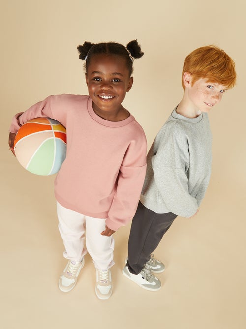 Set di 2 felpe tinta unita in tessuto felpato - Kiabi