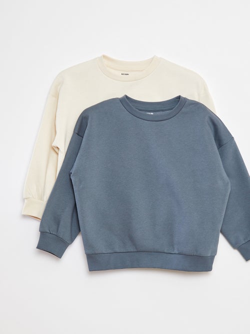 Set di 2 felpe unite in felpa garzata - Kiabi Set di 2 felpe unite in felpa garzata - Kiabi