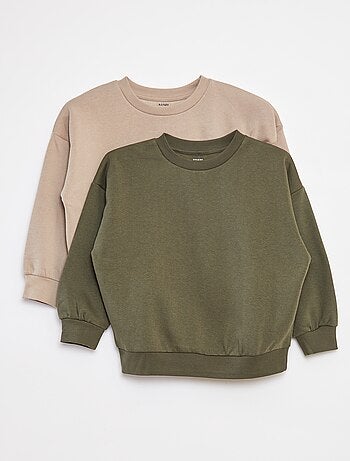 Set di 2 felpe unite in felpa garzata