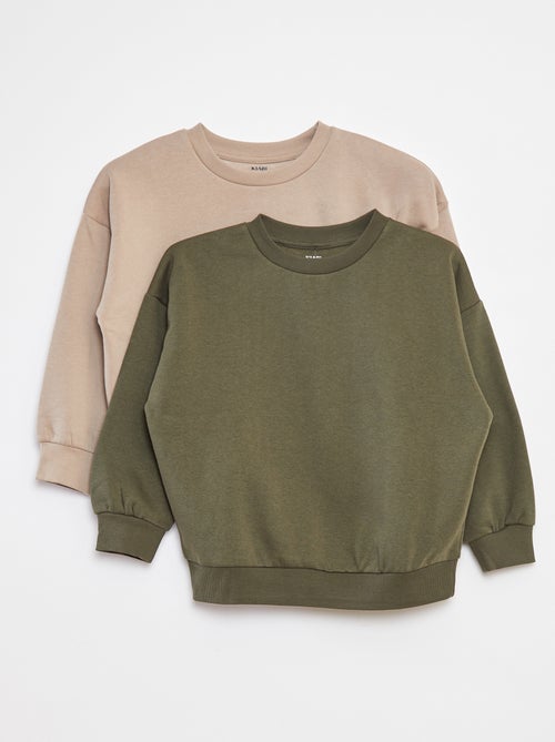 Set di 2 felpe unite in felpa garzata - Kiabi Set di 2 felpe unite in felpa garzata - Kiabi