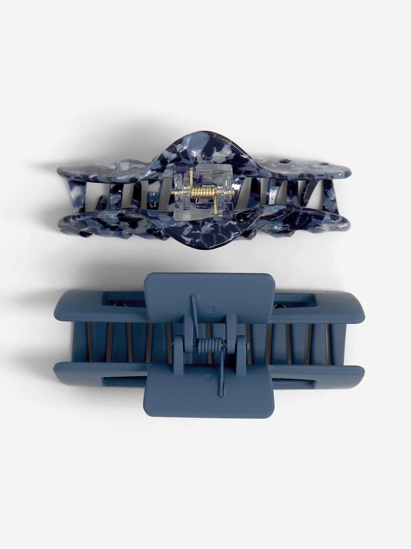 Set di 2 fermagli a granchio Blu - Kiabi